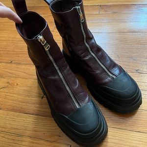 ZARA chunky leather boots